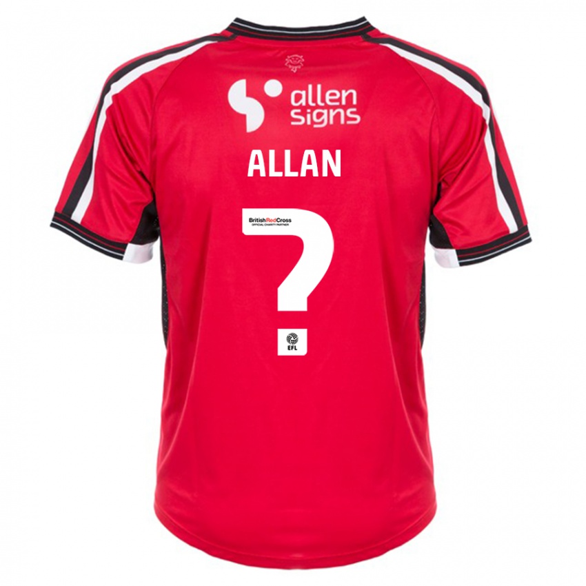 Niño Camiseta Isaac Allan #0 Rojo 1ª Equipación 2023/24 La Camisa Argentina