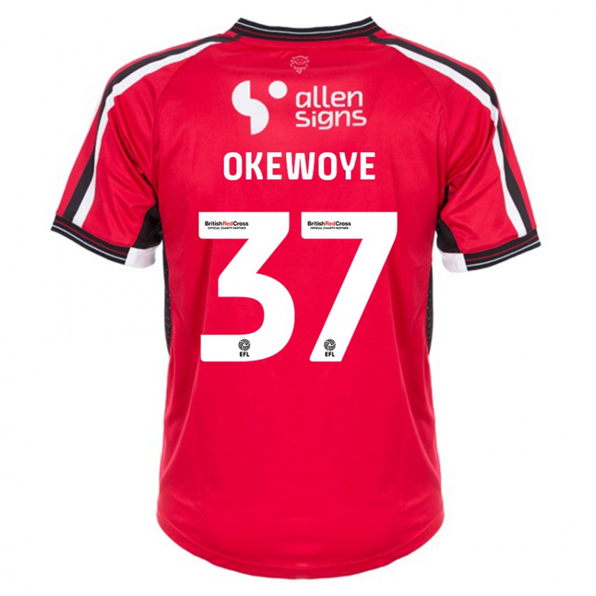 Niño Camiseta Gbolahan Okewoye #37 Rojo 1ª Equipación 2023/24 La Camisa Argentina