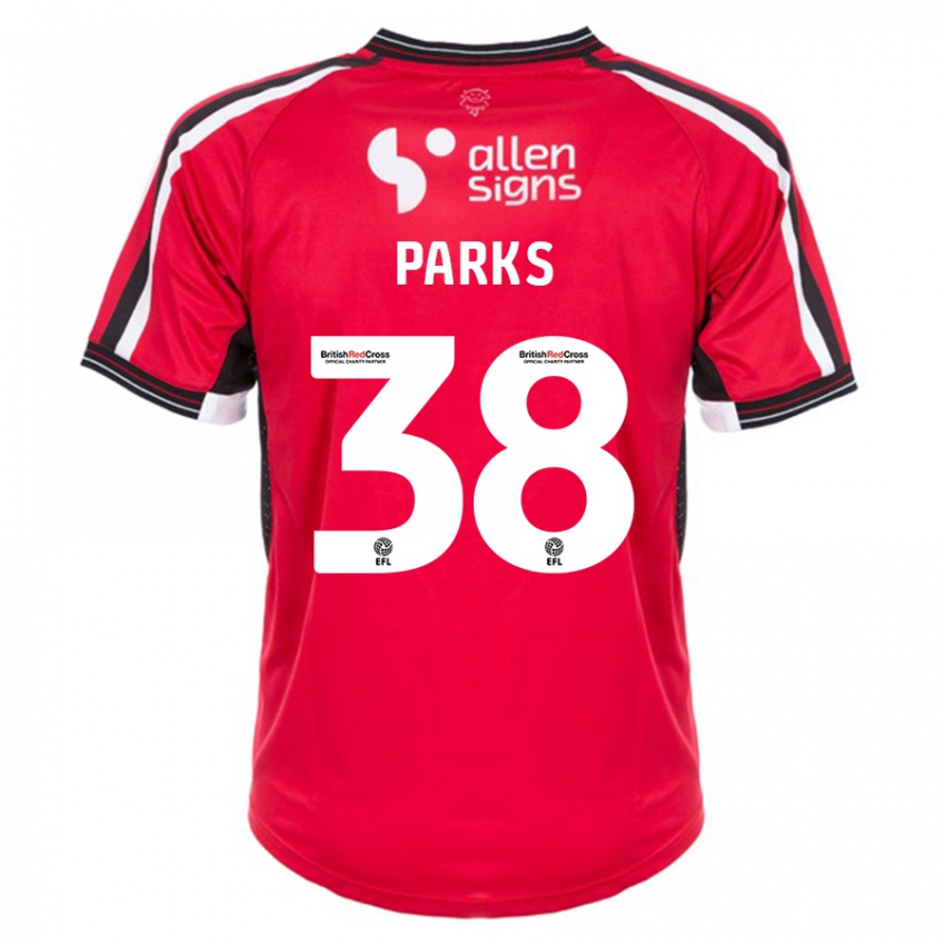 Niño Camiseta Charlie Parks #38 Rojo 1ª Equipación 2023/24 La Camisa Argentina