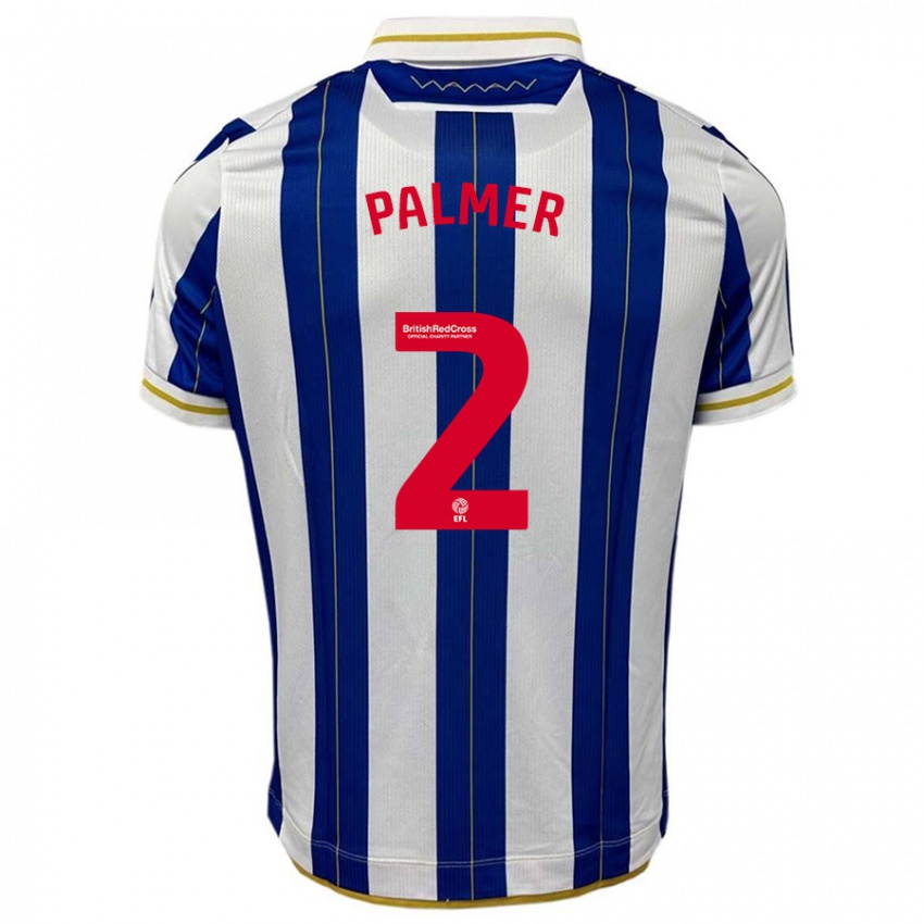 Niño Camiseta Liam Palmer #2 Azul Blanco 1ª Equipación 2023/24 La Camisa Argentina