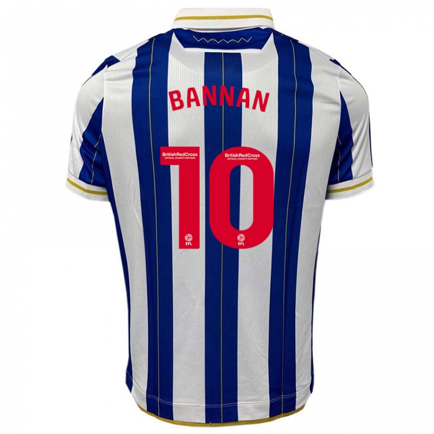 Niño Camiseta Barry Bannan #10 Azul Blanco 1ª Equipación 2023/24 La Camisa Argentina