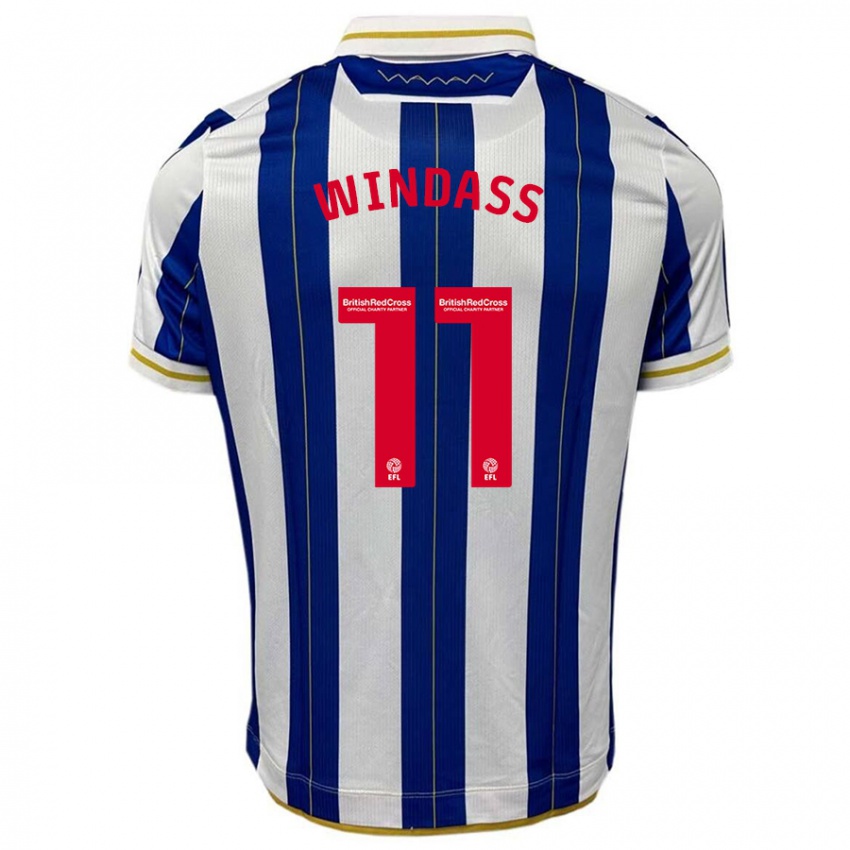 Niño Camiseta Josh Windass #11 Azul Blanco 1ª Equipación 2023/24 La Camisa Argentina