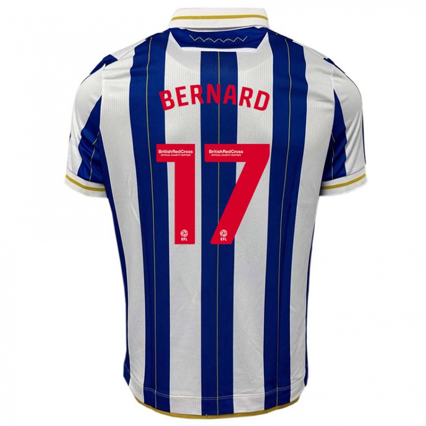 Niño Camiseta Di'shon Bernard #17 Azul Blanco 1ª Equipación 2023/24 La Camisa Argentina