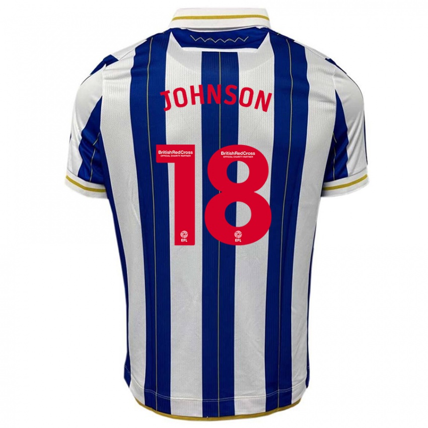 Niño Camiseta Marvin Johnson #18 Azul Blanco 1ª Equipación 2023/24 La Camisa Argentina