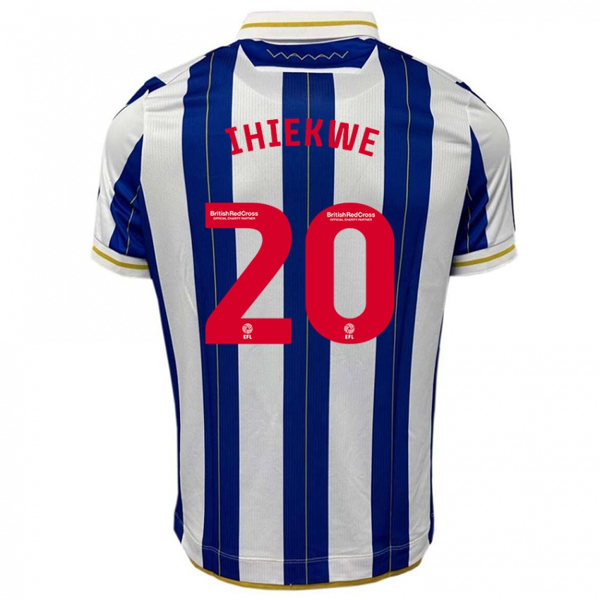 Niño Camiseta Michael Ihiekwe #20 Azul Blanco 1ª Equipación 2023/24 La Camisa Argentina