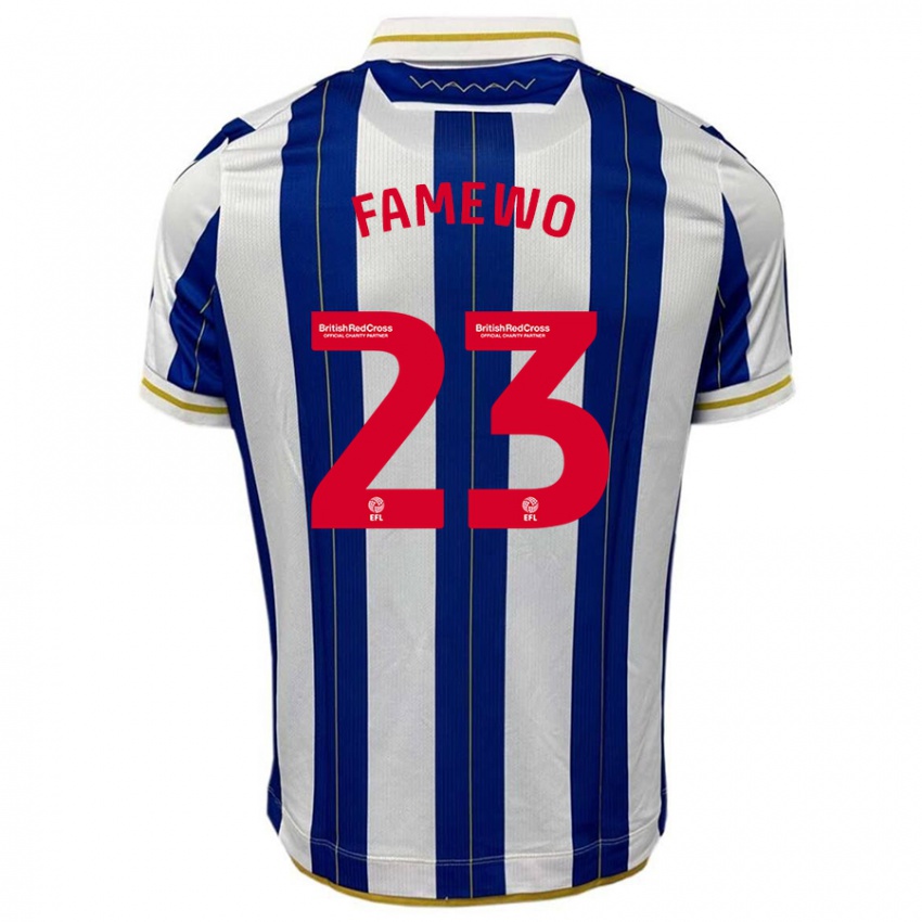 Niño Camiseta Akin Famewo #23 Azul Blanco 1ª Equipación 2023/24 La Camisa Argentina