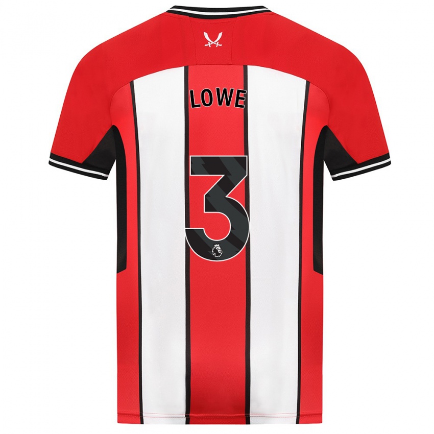 Niño Camiseta Max Lowe #3 Rojo 1ª Equipación 2023/24 La Camisa Argentina