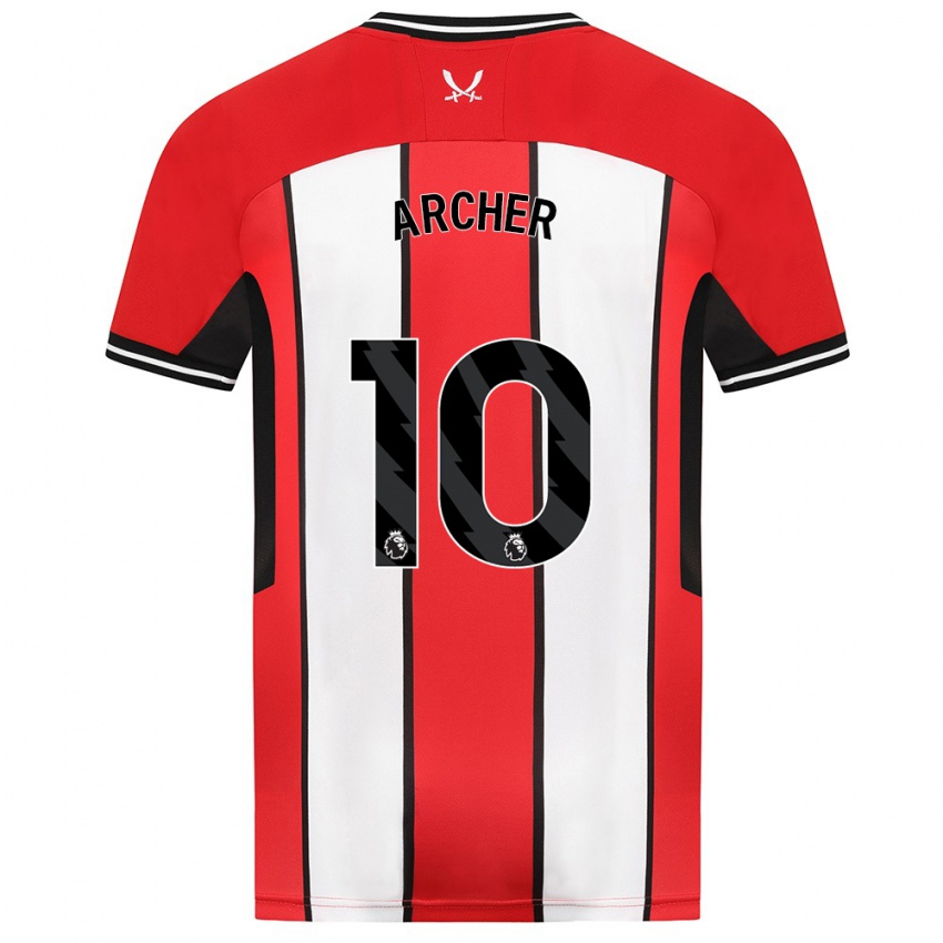 Niño Camiseta Cameron Archer #10 Rojo 1ª Equipación 2023/24 La Camisa Argentina