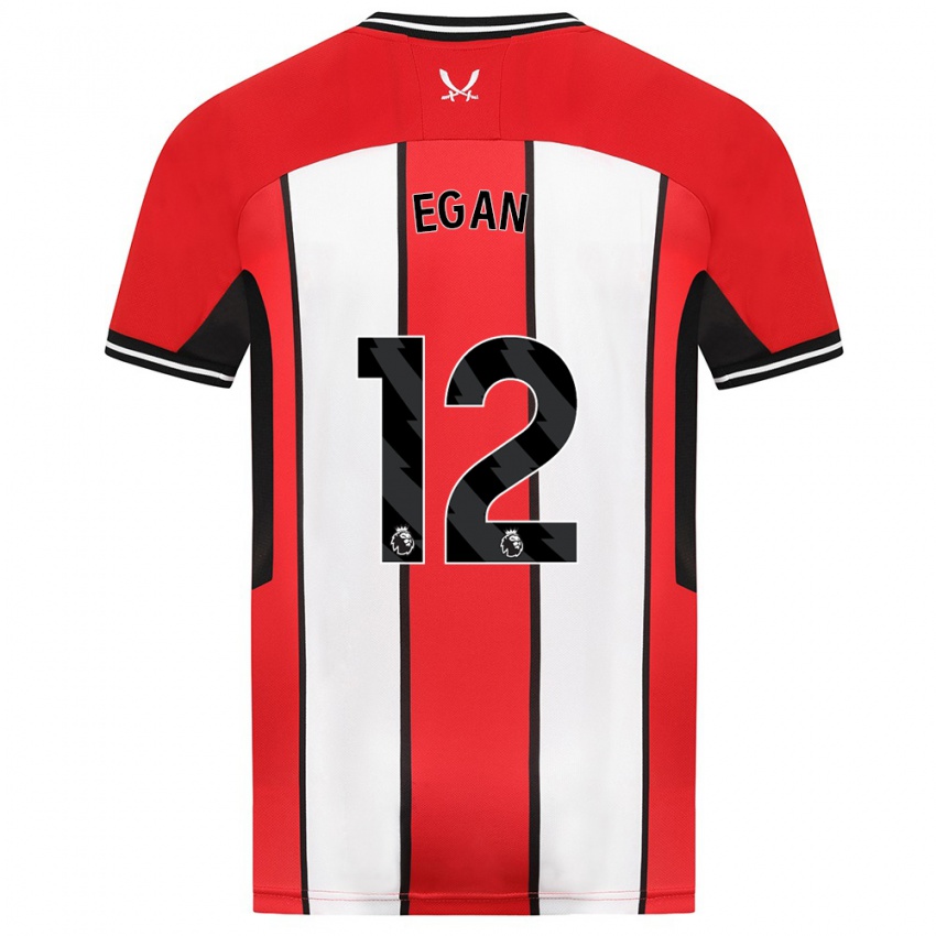 Niño Camiseta John Egan #12 Rojo 1ª Equipación 2023/24 La Camisa Argentina