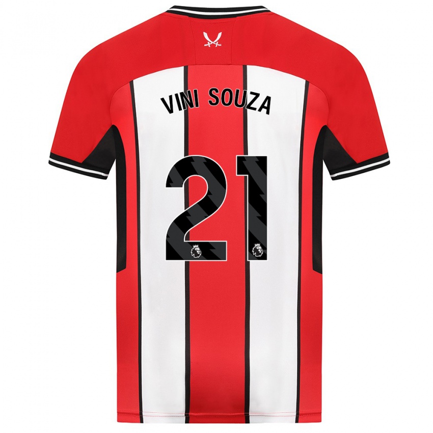 Niño Camiseta Vini Souza #21 Rojo 1ª Equipación 2023/24 La Camisa Argentina