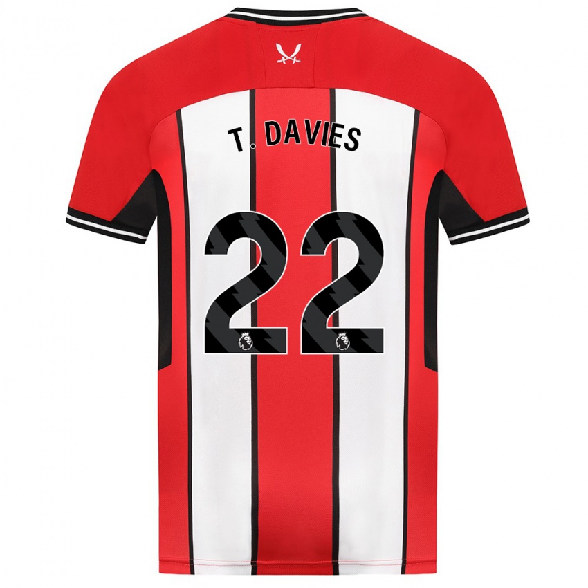 Niño Camiseta Tom Davies #22 Rojo 1ª Equipación 2023/24 La Camisa Argentina