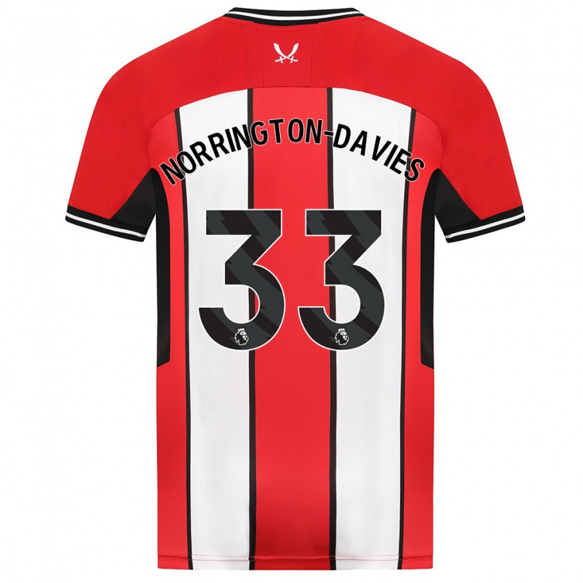 Niño Camiseta Rhys Norrington-Davies #33 Rojo 1ª Equipación 2023/24 La Camisa Argentina