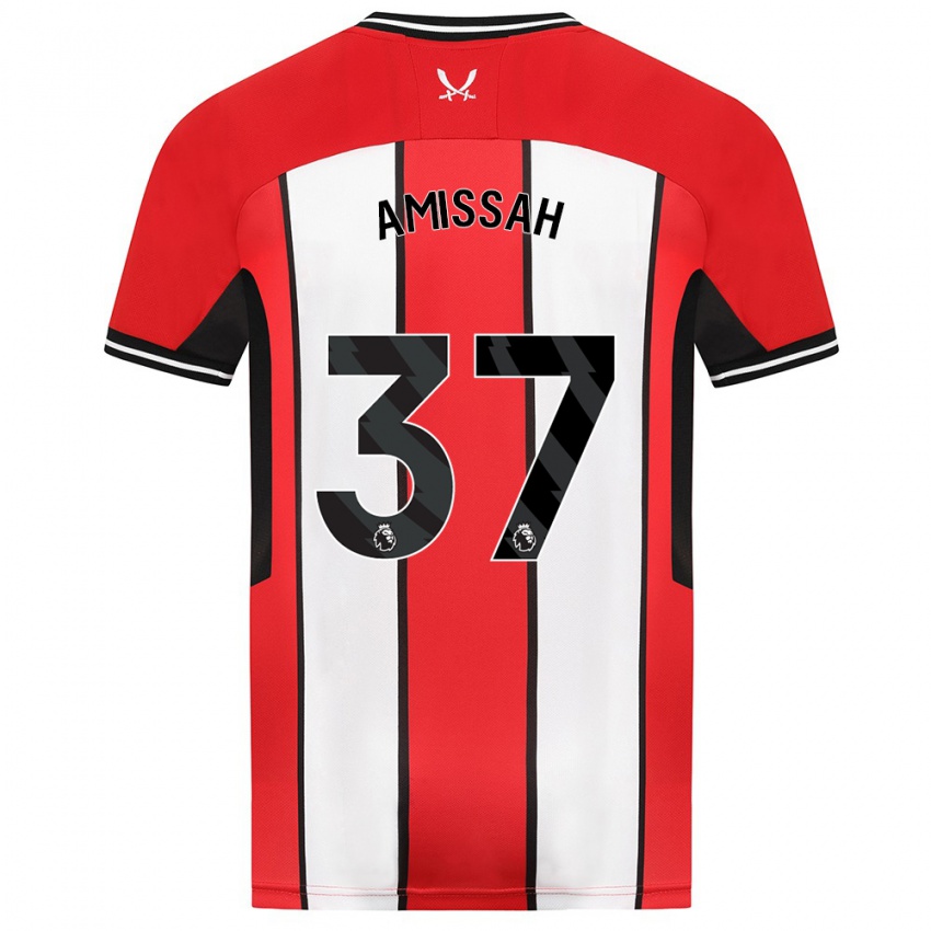 Niño Camiseta Jordan Amissah #37 Rojo 1ª Equipación 2023/24 La Camisa Argentina