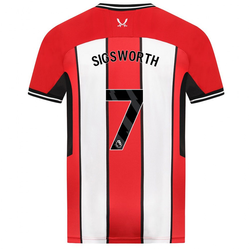 Niño Camiseta Jess Sigsworth #7 Rojo 1ª Equipación 2023/24 La Camisa Argentina