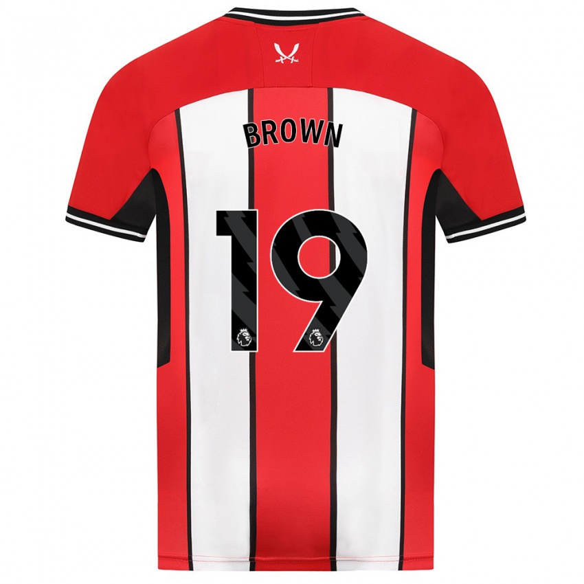 Niño Camiseta Alanta Brown #19 Rojo 1ª Equipación 2023/24 La Camisa Argentina