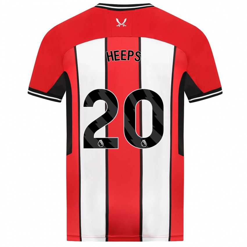 Niño Camiseta Eleanor Heeps #20 Rojo 1ª Equipación 2023/24 La Camisa Argentina
