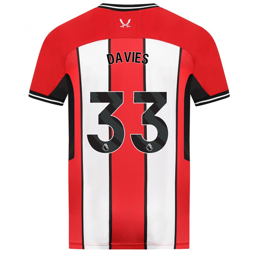 Niño Camiseta Bethan Davies #33 Rojo 1ª Equipación 2023/24 La Camisa Argentina