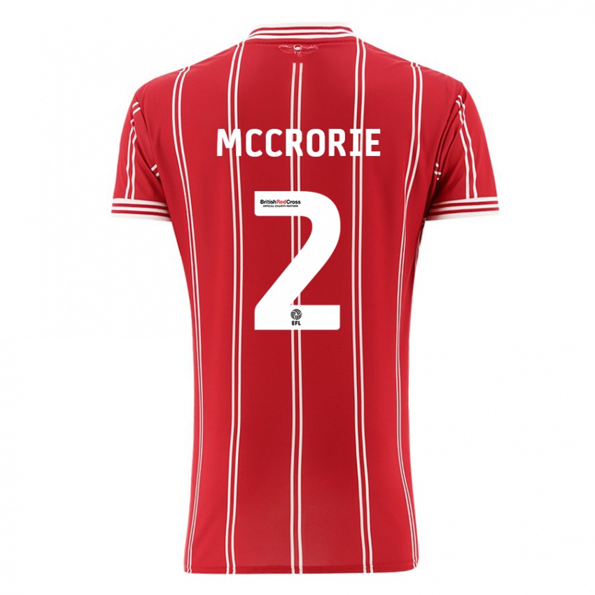 Niño Camiseta Ross Mccrorie #2 Rojo 1ª Equipación 2023/24 La Camisa Argentina