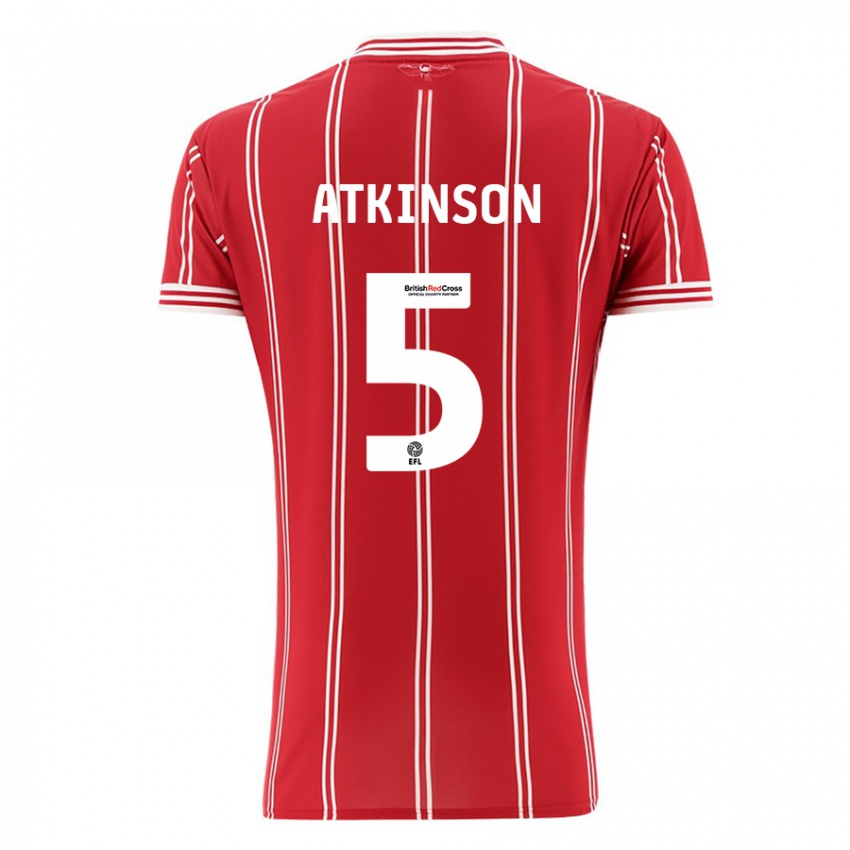 Niño Camiseta Rob Atkinson #5 Rojo 1ª Equipación 2023/24 La Camisa Argentina