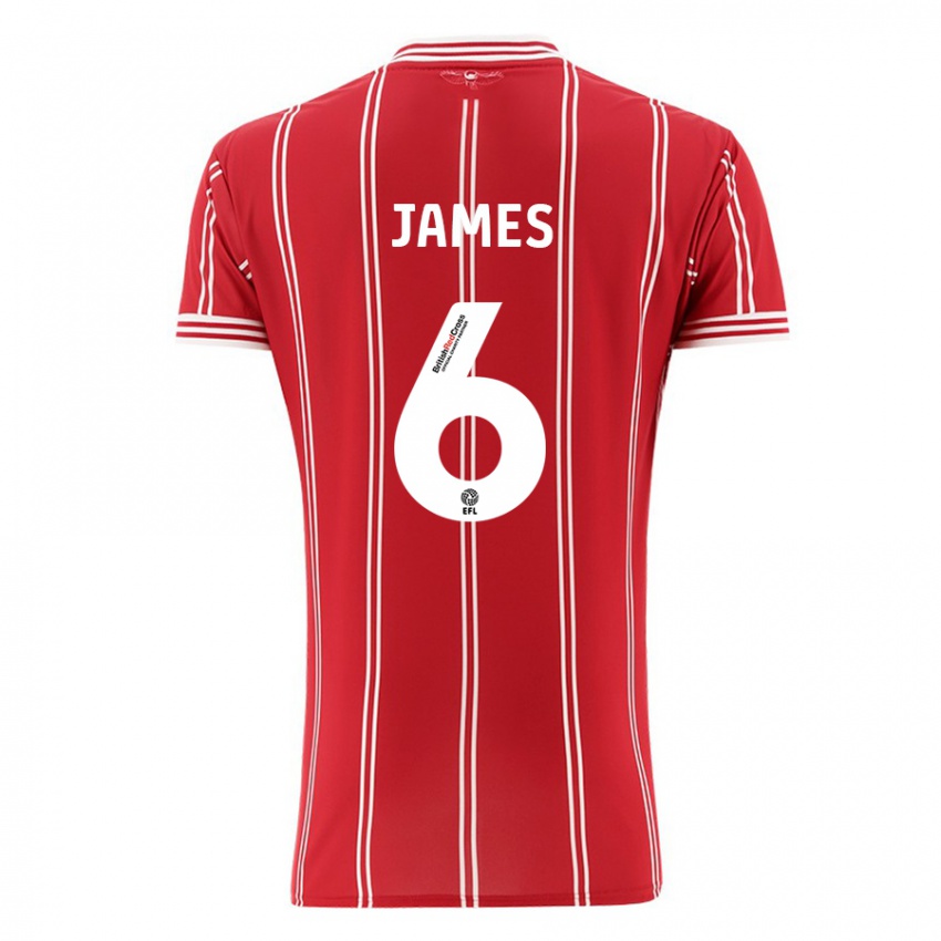 Niño Camiseta Matty James #6 Rojo 1ª Equipación 2023/24 La Camisa Argentina