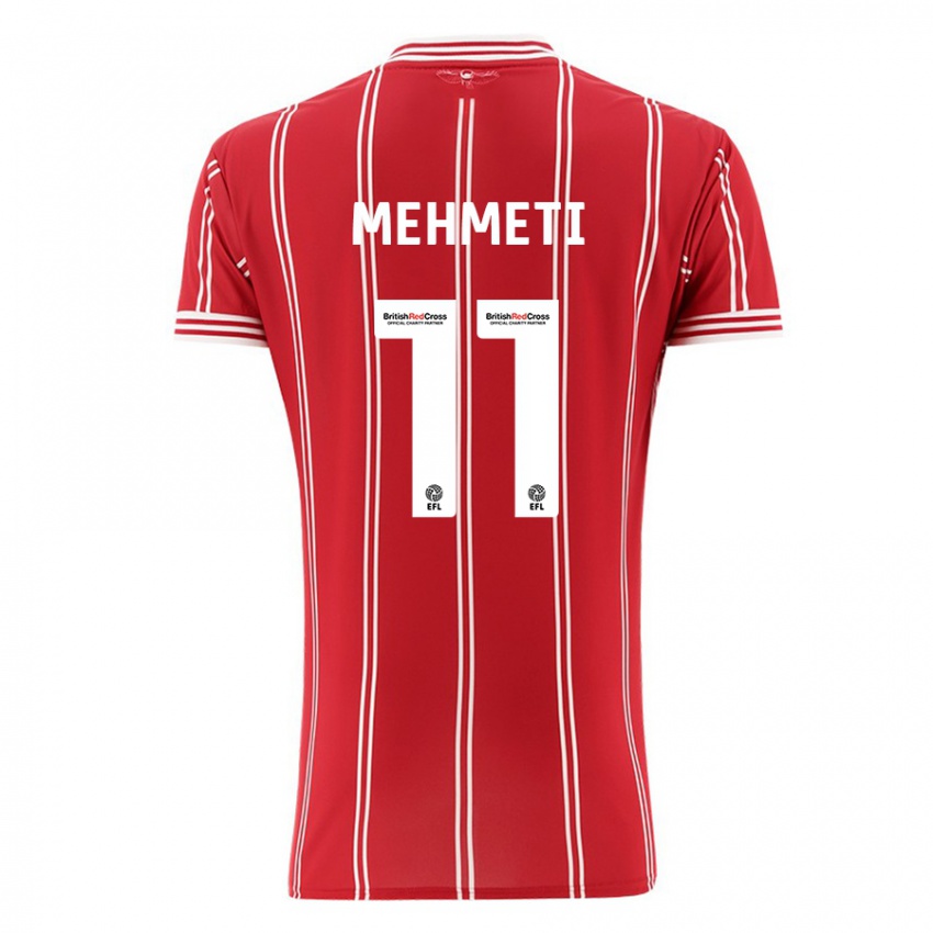 Niño Camiseta Anis Mehmeti #11 Rojo 1ª Equipación 2023/24 La Camisa Argentina