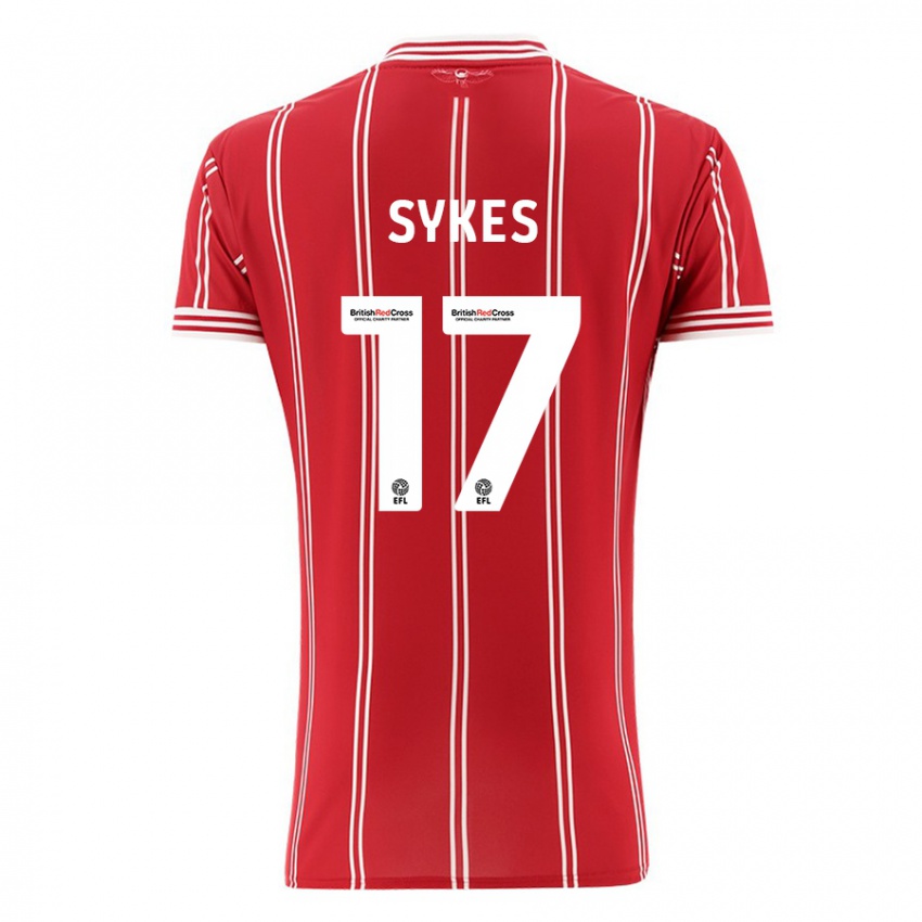 Niño Camiseta Mark Sykes #17 Rojo 1ª Equipación 2023/24 La Camisa Argentina