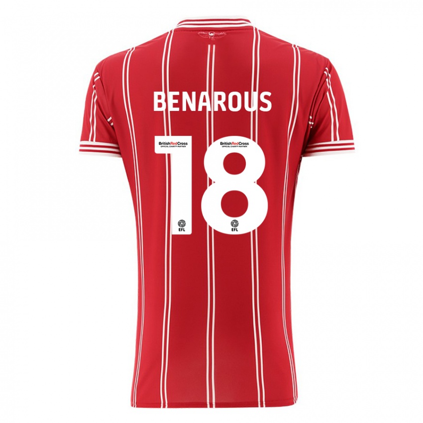 Niño Camiseta Ayman Benarous #18 Rojo 1ª Equipación 2023/24 La Camisa Argentina