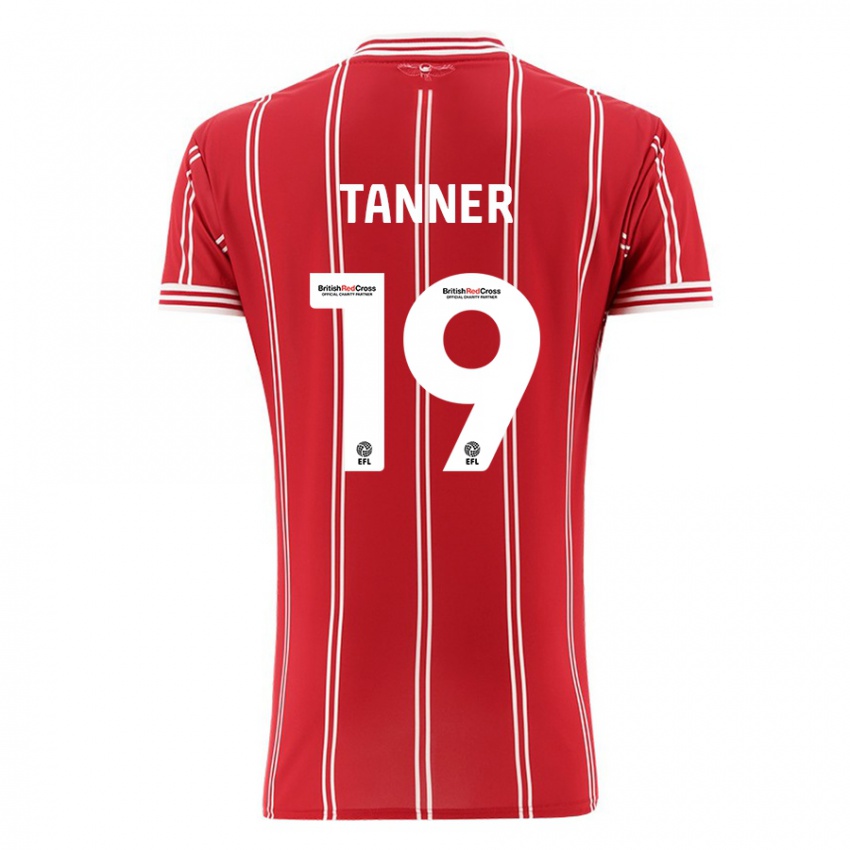 Niño Camiseta George Tanner #19 Rojo 1ª Equipación 2023/24 La Camisa Argentina