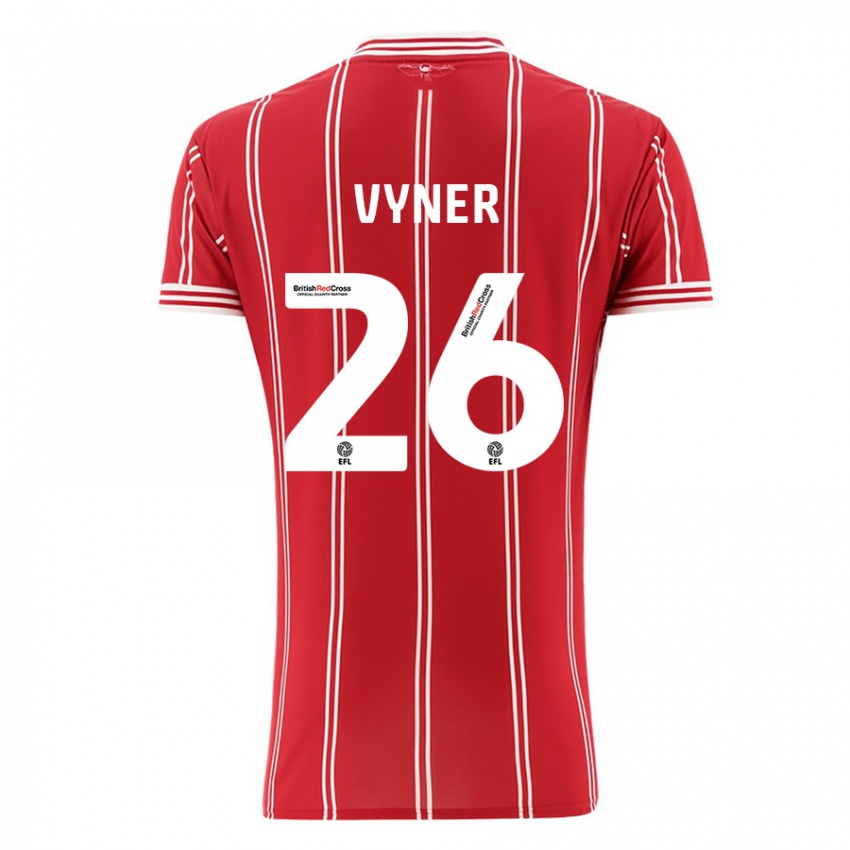 Niño Camiseta Zak Vyner #26 Rojo 1ª Equipación 2023/24 La Camisa Argentina