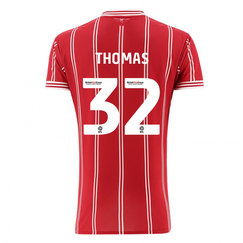 Niño Camiseta Lewis Thomas #32 Rojo 1ª Equipación 2023/24 La Camisa Argentina