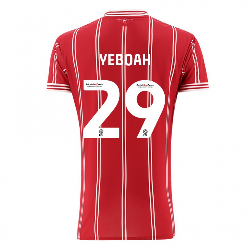 Niño Camiseta Ephraim Yeboah #29 Rojo 1ª Equipación 2023/24 La Camisa Argentina