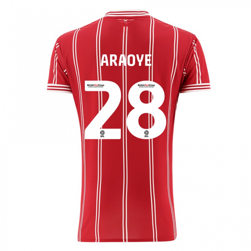 Niño Camiseta Raphael Araoye #28 Rojo 1ª Equipación 2023/24 La Camisa Argentina