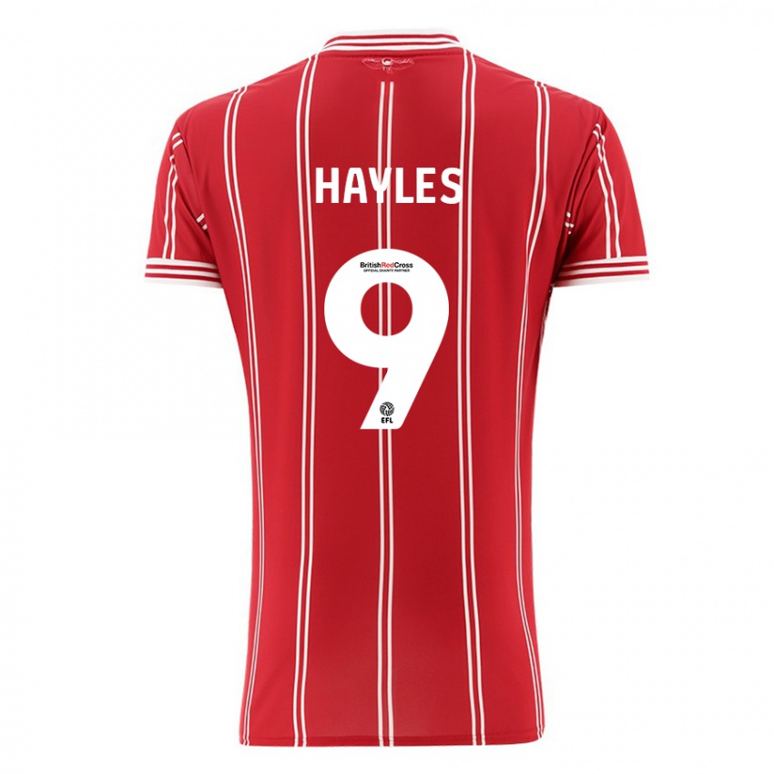 Niño Camiseta Shania Hayles #9 Rojo 1ª Equipación 2023/24 La Camisa Argentina