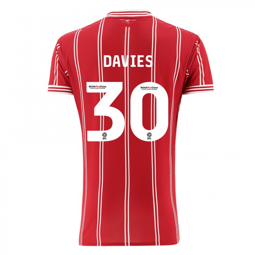 Niño Camiseta Yasmin Davies #30 Rojo 1ª Equipación 2023/24 La Camisa Argentina