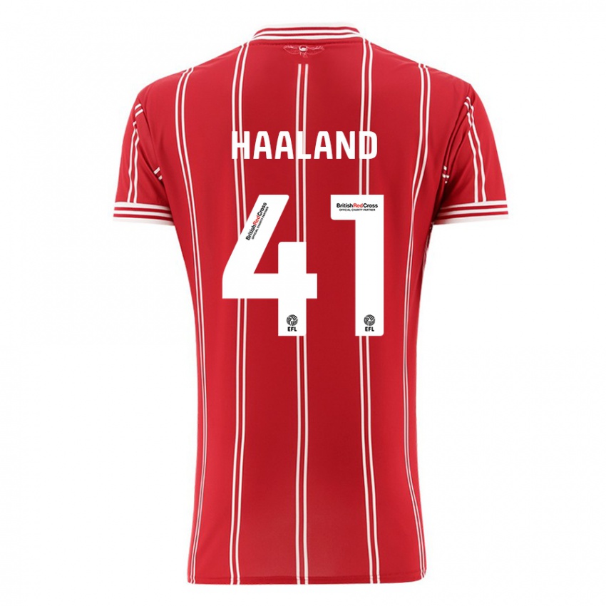 Niño Camiseta Benedicte Haaland #41 Rojo 1ª Equipación 2023/24 La Camisa Argentina