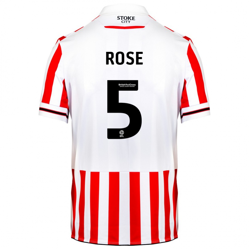 Niño Camiseta Michael Rose #5 Rojo Blanco 1ª Equipación 2023/24 La Camisa Argentina