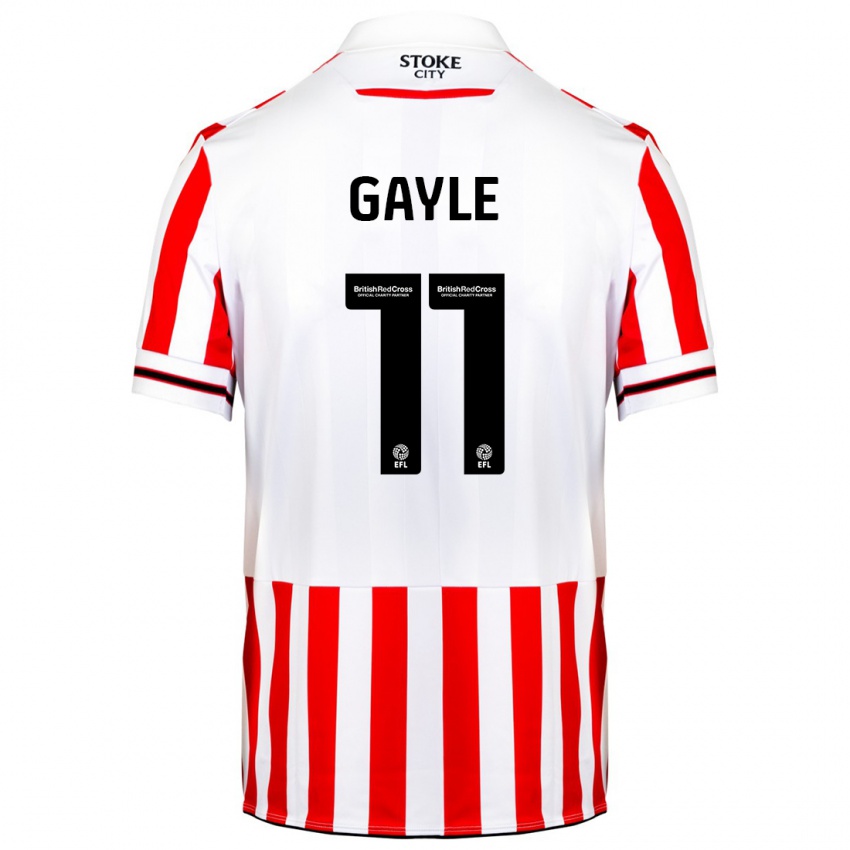 Niño Camiseta Dwight Gayle #11 Rojo Blanco 1ª Equipación 2023/24 La Camisa Argentina