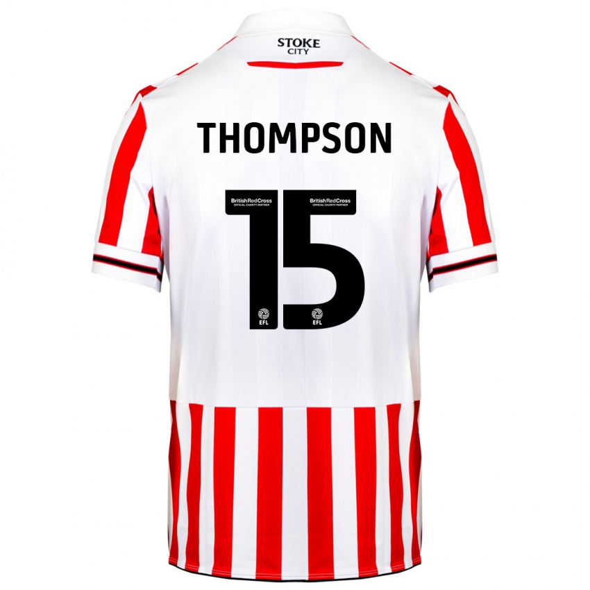 Niño Camiseta Jordan Thompson #15 Rojo Blanco 1ª Equipación 2023/24 La Camisa Argentina