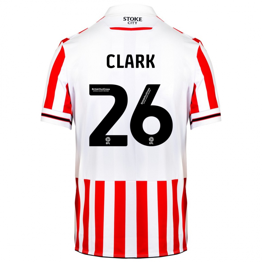 Niño Camiseta Ciaran Clark #26 Rojo Blanco 1ª Equipación 2023/24 La Camisa Argentina