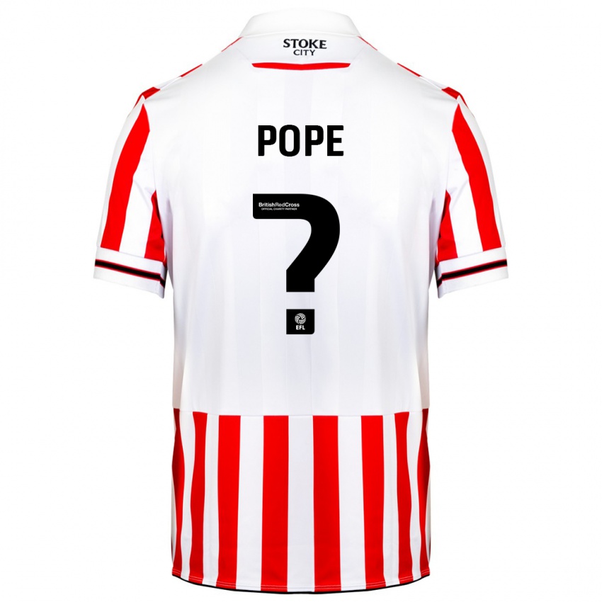 Niño Camiseta Ollie Pope #0 Rojo Blanco 1ª Equipación 2023/24 La Camisa Argentina