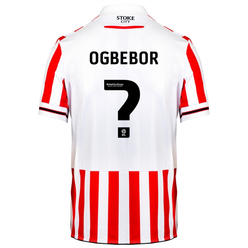 Niño Camiseta Jayden Ogbebor #0 Rojo Blanco 1ª Equipación 2023/24 La Camisa Argentina