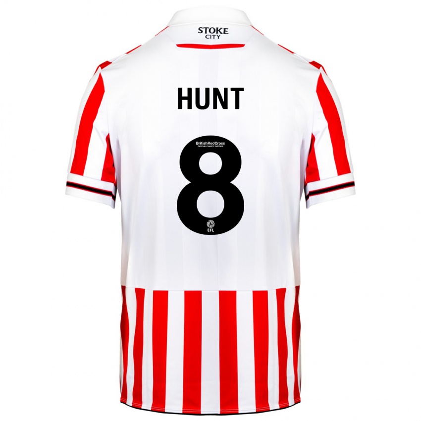 Niño Camiseta Abby Hunt #8 Rojo Blanco 1ª Equipación 2023/24 La Camisa Argentina