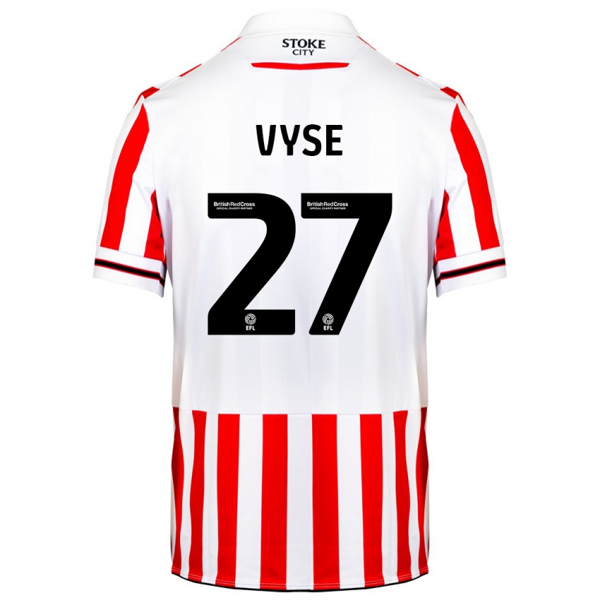 Niño Camiseta Ryah Vyse #27 Rojo Blanco 1ª Equipación 2023/24 La Camisa Argentina