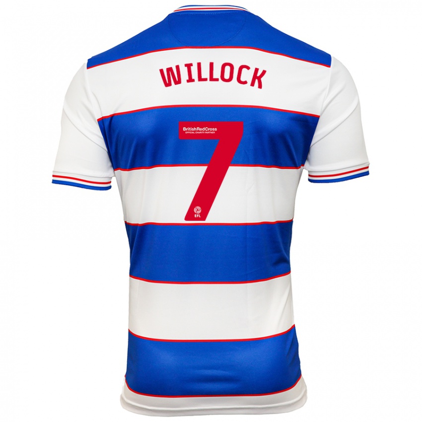 Niño Camiseta Chris Willock #7 Blanco Azul 1ª Equipación 2023/24 La Camisa Argentina