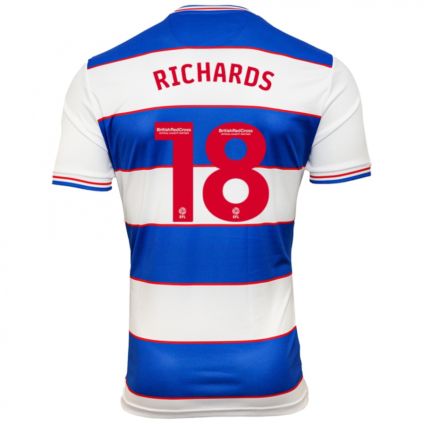 Niño Camiseta Taylor Richards #18 Blanco Azul 1ª Equipación 2023/24 La Camisa Argentina