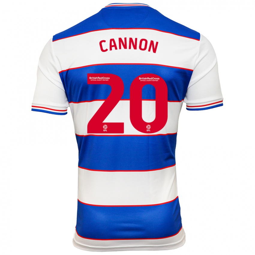 Niño Camiseta Reggie Cannon #20 Blanco Azul 1ª Equipación 2023/24 La Camisa Argentina