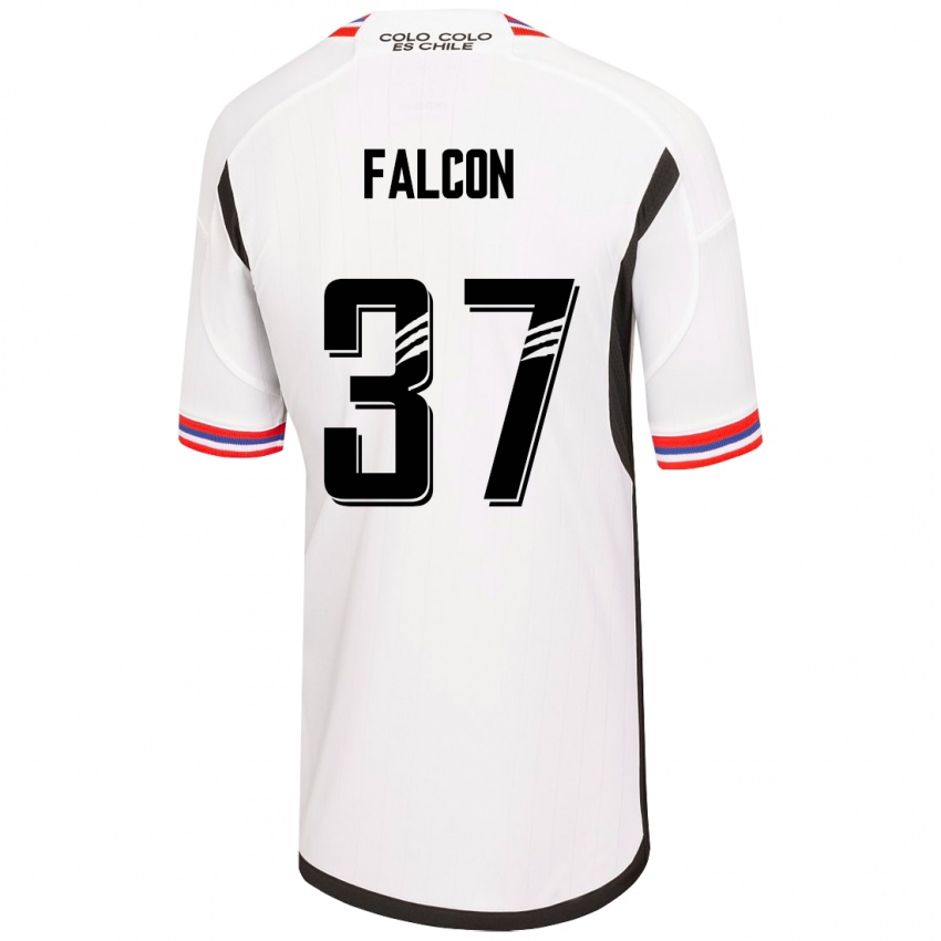 Niño Camiseta Maximiliano Falcón #37 Blanco 1ª Equipación 2023/24 La Camisa Argentina