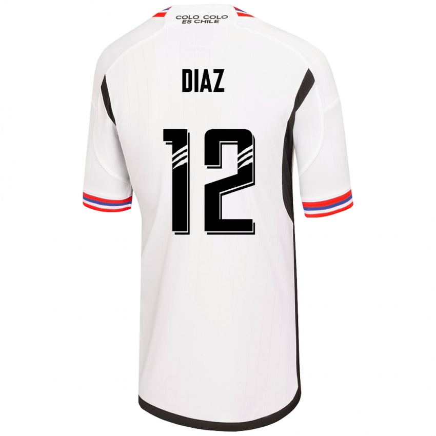 Niño Camiseta Javiera Díaz #12 Blanco 1ª Equipación 2023/24 La Camisa Argentina
