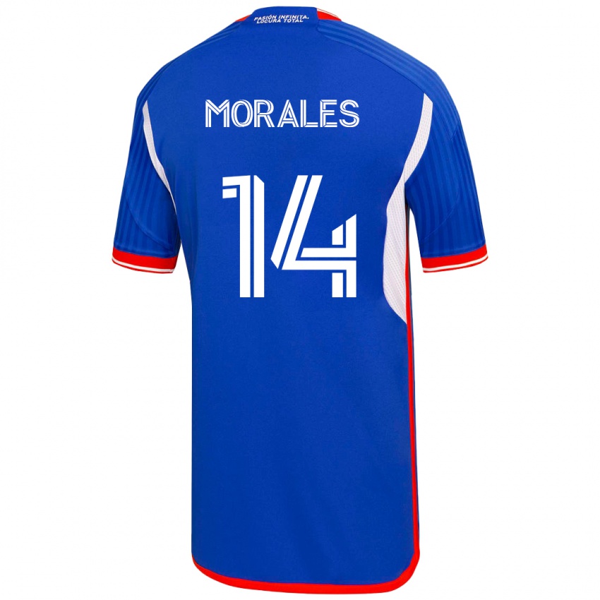 Niño Camiseta Marcelo Morales #14 Azul 1ª Equipación 2023/24 La Camisa Argentina