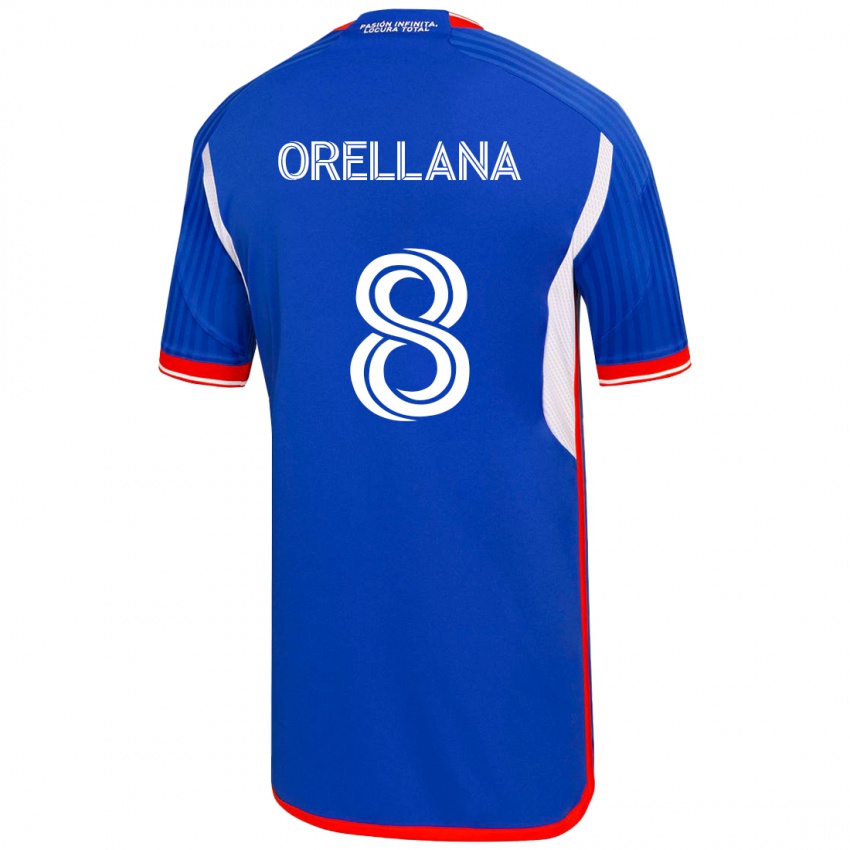 Niño Camiseta Denisse Orellana #8 Azul 1ª Equipación 2023/24 La Camisa Argentina